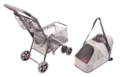 duvoplus Pet Buggy Deluxe grau