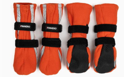 Finnero HALLA REFLECTIVE Stiefeletten Fleece-Booties orange