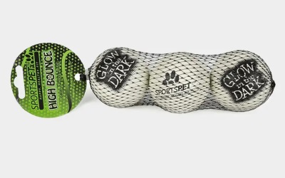 SPORTSPET High Bounce Ball Glow in the Dark 3-Pack