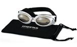 Sunglasses Dogoptics Hundebrille Ibiza Silver frame/Mirror lens