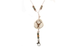Bracco Original Pfeifriemen aus natürlichen Materialien, handgewickelte Perle, Perlenkeramik, Hirsch