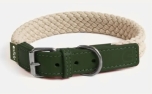 Cafide Green Vegan Leather Dog Collar Corda
