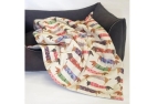 Dogs in the City Funny Teckel Dachshund Design Dog Blanket 