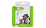 Eat Slow Live Longer Lick Mat Cross Green