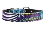 Hunter Hundehalsband Tropical, violett/schwarz