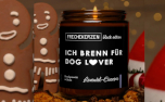 ich brenn für dog lover Handgemachte Durftkerze