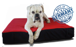iqo Hundematratze (Kaltschaum) mit Softshell-Bezug, rot/schwarz