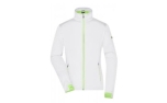 James & Nicholson Damen Softshell Sportjacke, white/bright-green