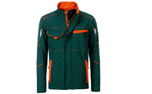 James & Nicholson Softshell Workwear Jacket, dark-green/orange