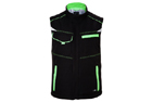 James & Nicholson Winter Workwear Softshell Weste, black/lime-green
