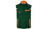 James & Nicholson Winter Workwear Softshell Weste, dark-green/orange