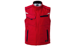 James & Nicholson Winter Workwear Softshell Weste, red/navy