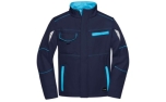 James & Nicholson Workwear Jacke, navy/turquoise
