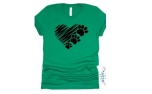 Kashell Creations Puppy Love T-Shirt heather kelly green