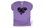 Kashell Creations Puppy Love T-Shirt heather purple