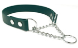 Mystique Biothane Halsband mit Durchzugskette, beta grün