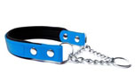 Mystique Biothane Halsband mit Durchzugskette Neopren, beta hellblau