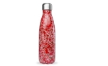 Qwetch Iso Flasche Thermo Flowers Rot
