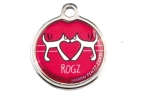 Rogz Instant ID Tagz Hundemarke, Red Heart