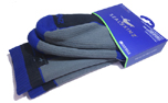 Sealskinz Mid Weight Mid Length Socke mit Merinowolle, grau/blau/schwarz