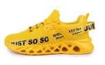 Tiosebon Couples breathable fly woven casual sneakers yellow