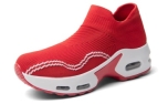 Tiosebon Womens Walking Shoes Slip on Sock Sneakers red