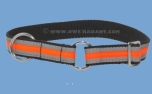 Weltmeisters Dogfood Dogsport Halsband Sport ohne Schnellverschluss, schwarz-orange