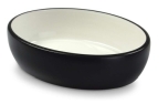 Wolters Diner Color Napf (oval), schwarz/weiß