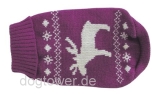Wolters Strickpullover Elch pflaume/weiss